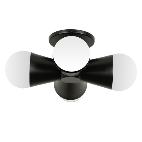 Fortuna Four Light Flush Mount in Matte Black (216|FOR84FHMB)