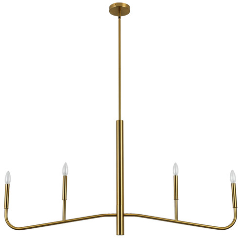 Eleanor Four Light Chandelier in Aged Brass (216|ELN484HCAGB)