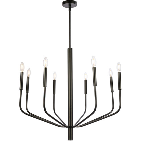 Eleanor Eight Light Chandelier in Black (216|ELN328CMB)