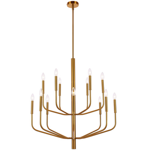 Eleanor 14 Light Chandelier in Aged Brass (216|ELN3214CAGB)