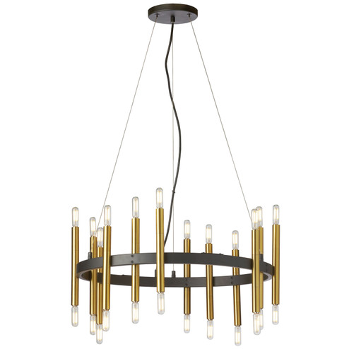 Derry 24 Light Chandelier in Black (216|DER2424CMBAGB)