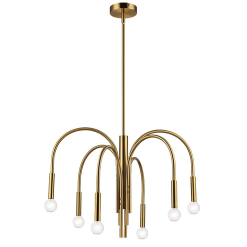 Callway Six Light Chandelier in Aged Brass (216|CLY246CAGB)