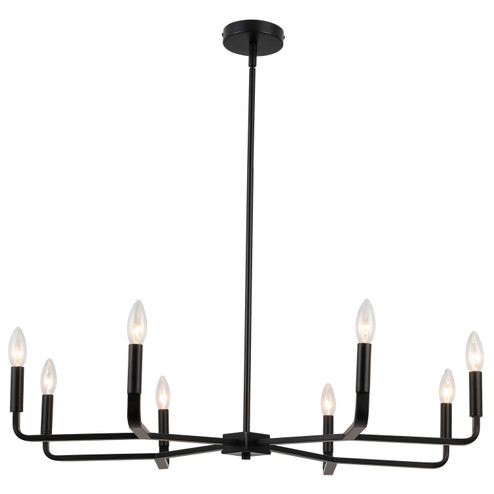 Colette Eight Light Chandelier in Matte Black (216|CLT328MB)