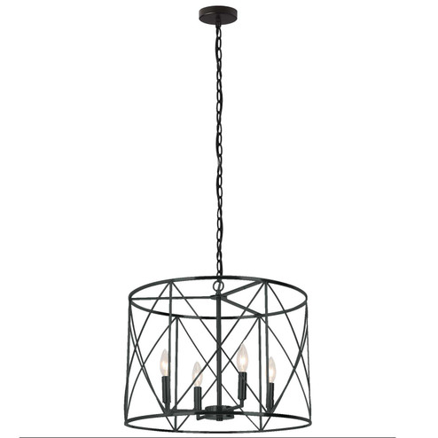 Calah Four Light Chandelier in Matte Black (216|CLH204CMB)