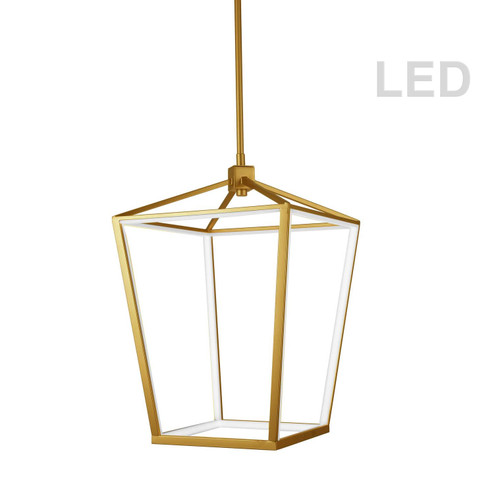 Cage LED Pendant in Aged Brass (216|CAG2046CAGB)