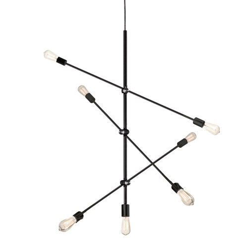 Seven Light Pendant in Black (216|817PBK)
