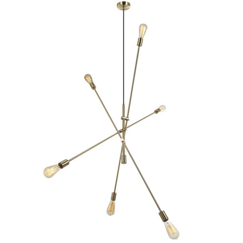 Six Light Pendant in Aged Brass (216|816PAGB)