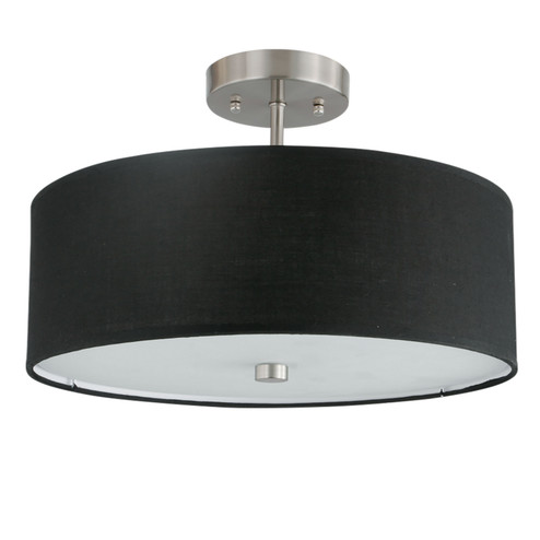 Everly Three Light Semi-Flush Mount in Black (216|571143SFSCBK)