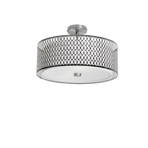 Kordan Three Light Semi-Flush Mount in Satin Chrome (216|101516FHSC)