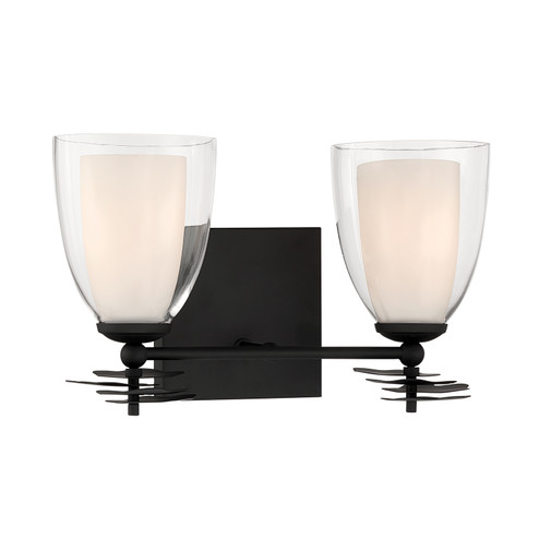 Elowen Two Light Vanity in Dark Matte Black (7|10252899)