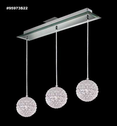 Sun Sphere Europa Three Light Bar Light in Silver (64|95973S22)