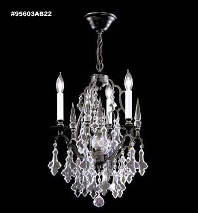 Versailles Three Light Pendant in Antique Bronze (64|95603AB22)