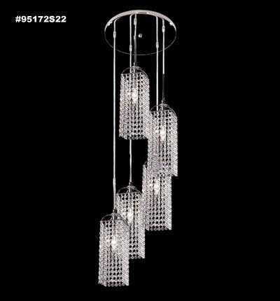 Tekno Mini Five Light Chandelier in Silver (64|95172S22)