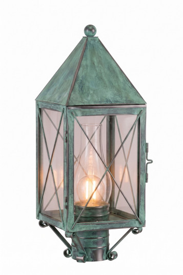Ashford One Light Post Lantern in Verde Green (405|9520XVGCLC)