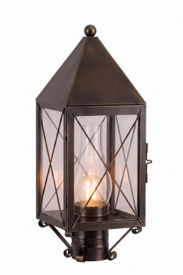 Ashford One Light Post Lantern in Dark Brass (405|9520XDBCLC)