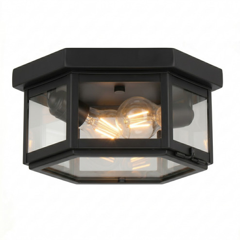 Branford Two Light Semi Flush Mount in Matte Black (405|91132BKCL)