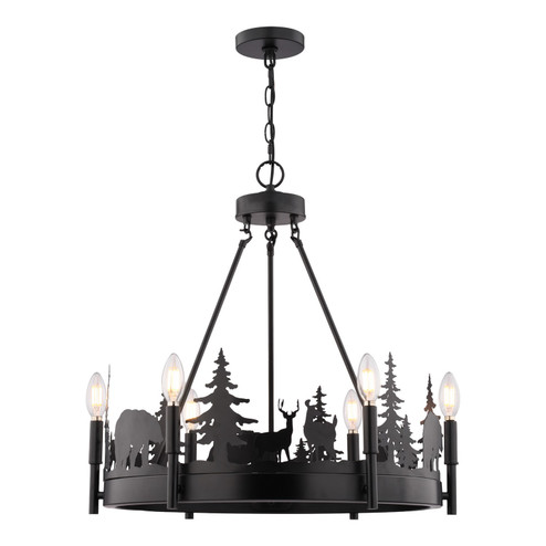 Acadia Six Light Chandelier in Bronze (63|H0329)