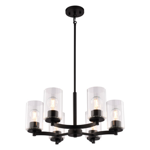 Maple Valley Six Light Chandelier in Matte Black (63|H0326)