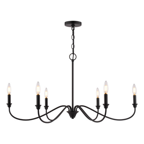 Annabelle Six Light Chandelier in Matte Black (63|H0320)