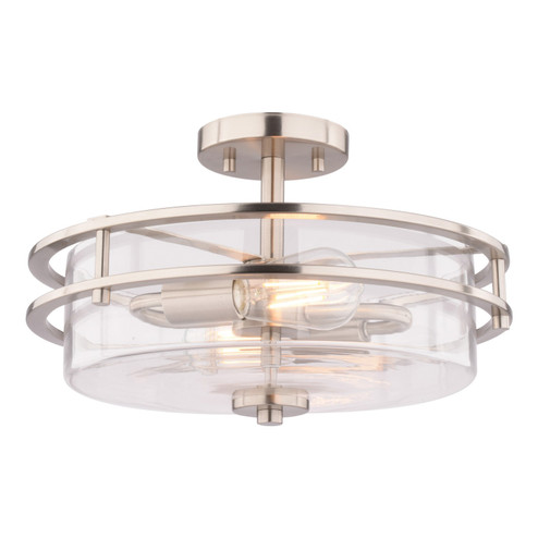 Grace Two Light Semi-Flush Mount in Satin Nickel (63|C0381)