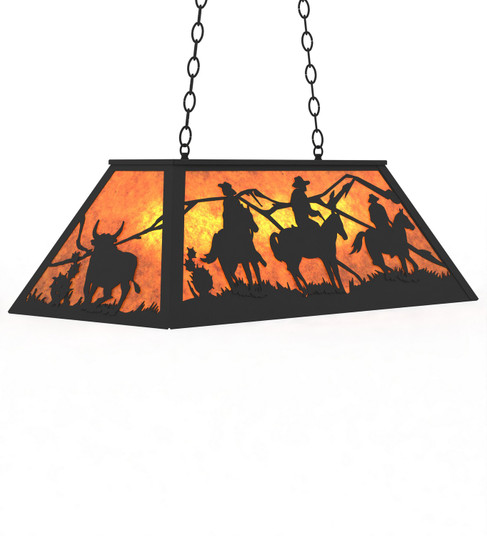 Rustlers Six Light Pendant in Solar Black (57|276669)