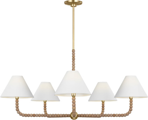 Fiona Five Light Chandelier in Gild (454|SCCHCCH112GDNAWWLLI)