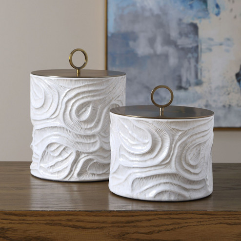 Ivory Tide Canisters, Set/2 in Ivory (52|18395)
