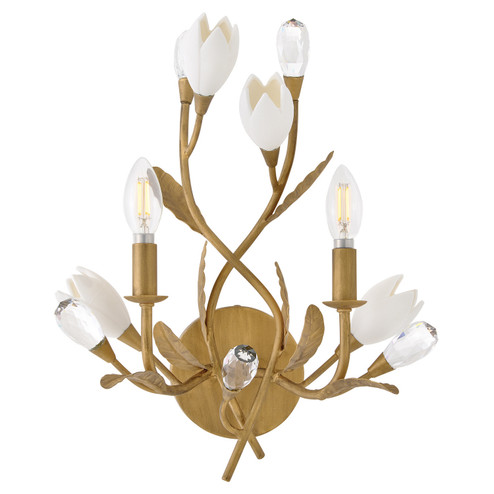 Yvette Two Light Wall Sconce in Burnished Gold (138|FR32200BNG)