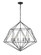 Geo Six Light Chandelier in Matte Black + Chrome (224|91830MBCH)