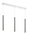Forest LED Linear Chandelier in Chrome (224|917MP24PBLLED3LCH)