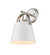 Z-Studio One Light Wall Sconce in Matte White + Brushed Nickel (224|7261SMWBN)