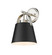 Z-Studio One Light Wall Sconce in Matte Black + Brushed Nickel (224|7261SMBBN)