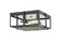Halcyon Two Light Flush Mount in Matte Black + Chrome (224|724F13MBCH)