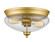 Amon Two Light Flush Mount in Satin Gold (224|722F2SG)