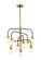 Neutra Nine Light Chandelier in Matte Black + Foundry Brass (224|6219MBFB)