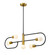 Neutra Five Light Linear Chandelier in Matte Black / Foundry Brass (224|6215LMBFB)