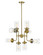 Calliope Eight Light Chandelier in Foundry Brass (224|6178FB)