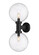 Laurent Two Light Outdoor Wall Sconce in Black (224|599B2BK)
