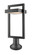 Luttrel LED Outdoor Pier Mounted Fixture in Black (224|566PHBR553PMBKLED)