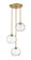 Chloe Three Light Chandelier in Olde Brass (224|490P103ROBR)