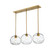 Chloe Three Light Linear Chandelier in Olde Brass (224|490P103LOBR)