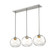 Chloe Three Light Linear Chandelier in Brushed Nickel (224|490P103LBN)