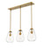 Ayra Three Light Linear Chandelier in Olde Brass (224|488P83LOBR)