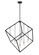 Vertical Seven Light Chandelier in Matte Black / Brushed Nickel (224|478P44MBBN)