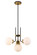 Parsons Four Light Chandelier in Matte Black / Olde Brass (224|4774MBOBR)