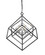 Euclid Three Light Chandelier in Chrome + Matte Black (224|4573CHMB)