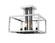 Quadra Four Light Semi Flush Mount in Chrome + Matte Black (224|456SFCHBK)
