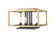 Quadra Four Light Flush Mount in Olde Brass + Bronze (224|456FOBRBRZ)