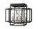 Titania Four Light Flush Mount in Black + Brushed Nickel (224|454FBKBN)