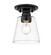 Annora One Light Flush Mount in Matte Black (224|428F1MB)